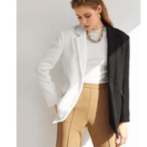COLOUR BLOCK TWEED BLAZER